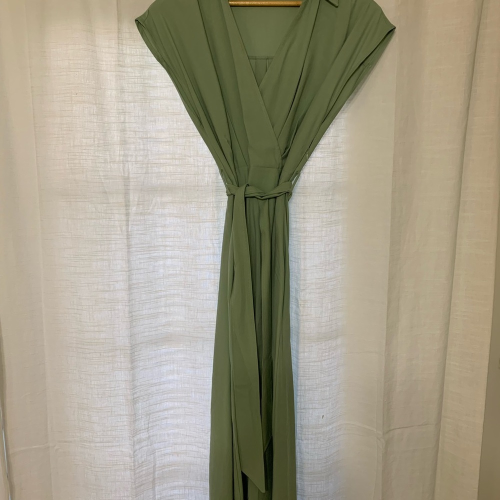 Mango Olive Maxi Dress